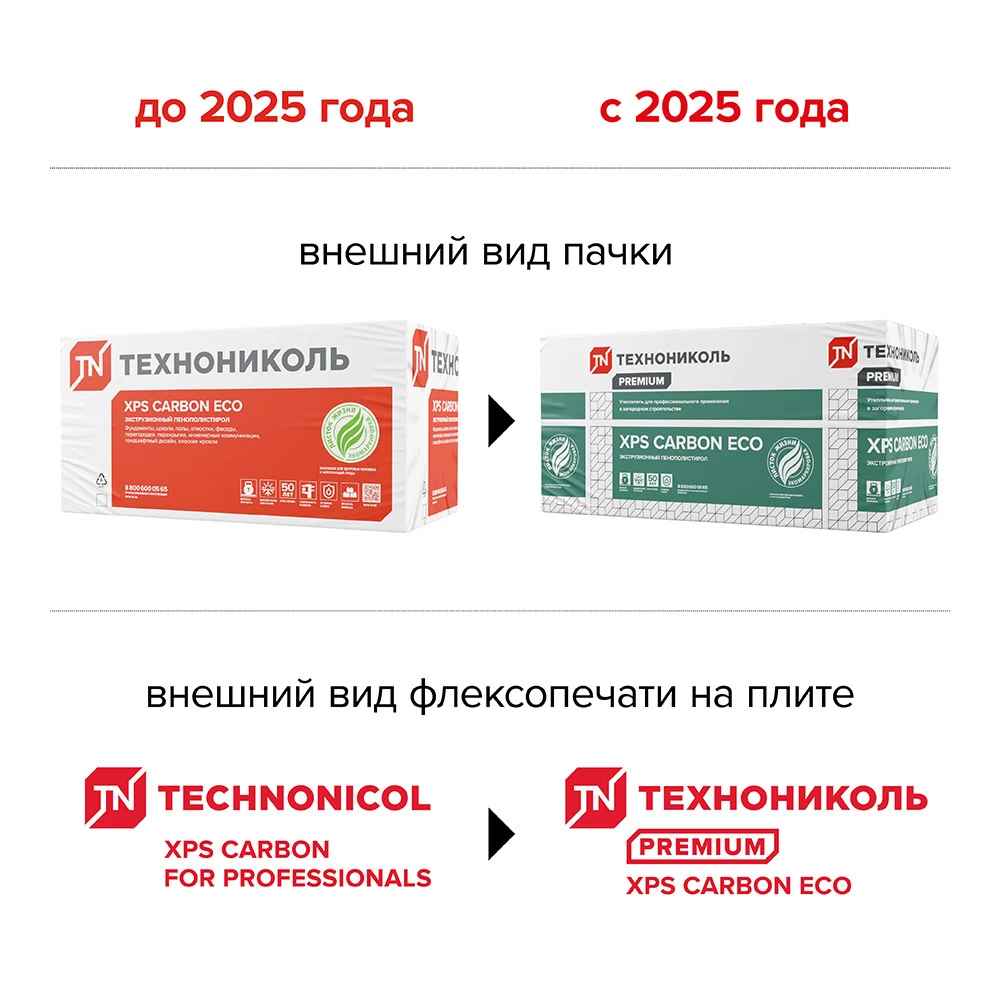 Экструдированный пенополистирол Технониколь Carbon Eco Г4 50х580х1180 мм