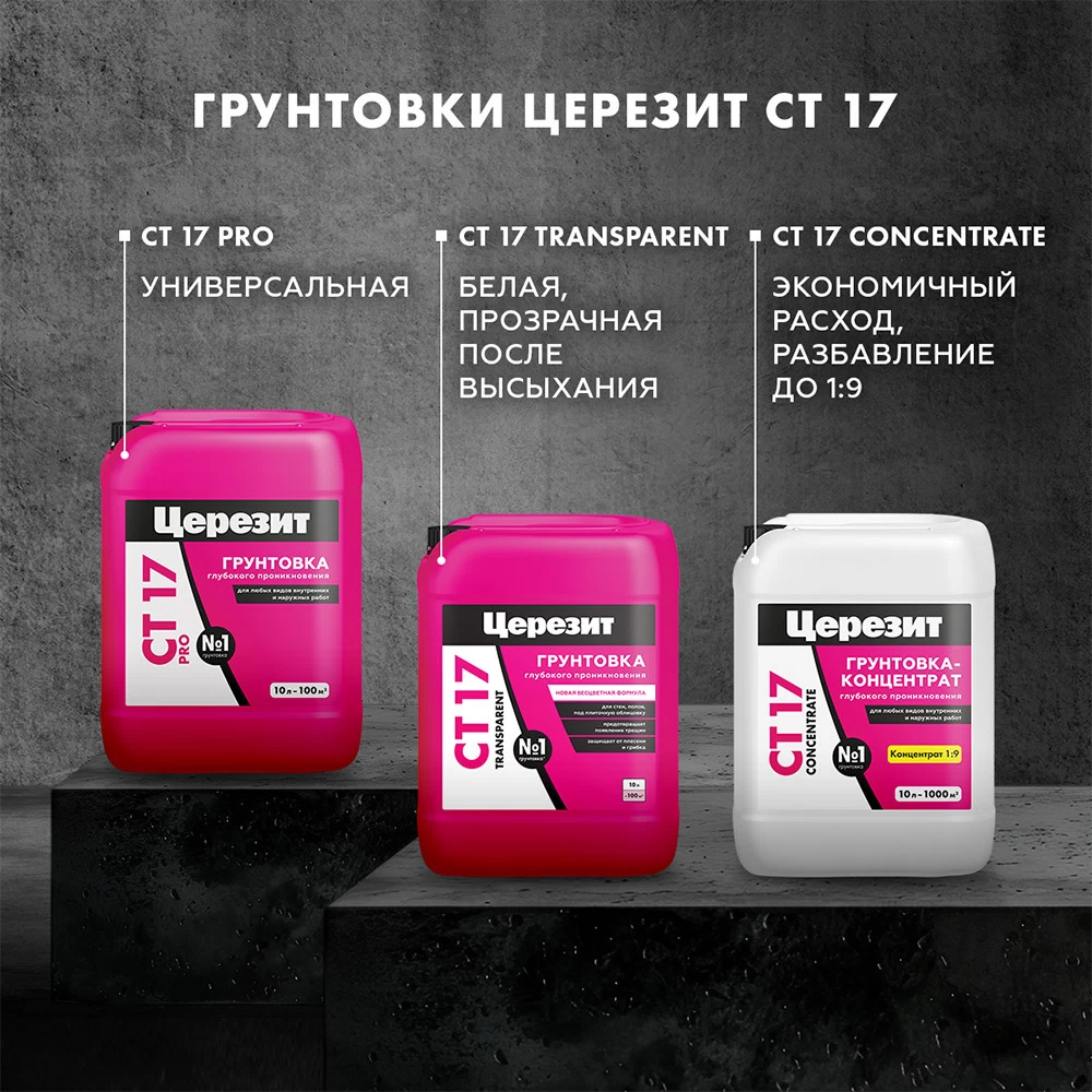 Грунт Церезит СТ17 PRO 10 л